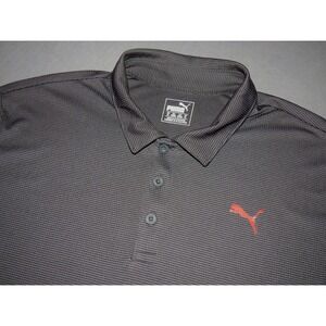 PUMA Dry Cell Short Sleeved Gray Stretch Performance Polo Golf Shirt Men's XL‎